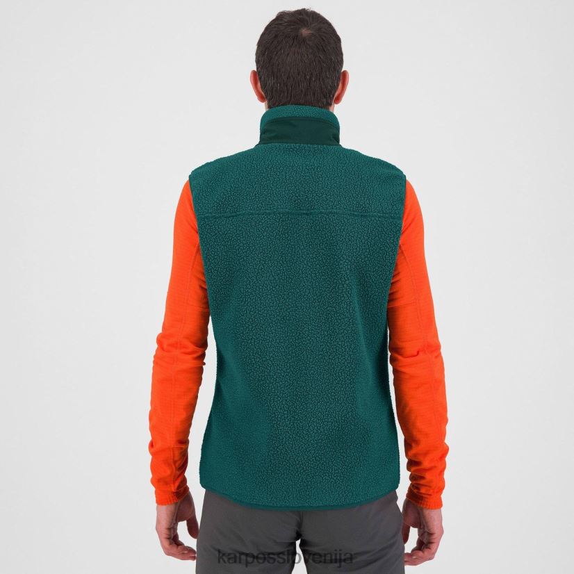 flis| balzam/gozd P4ZDFZ150 Karpos Brezrokavnik iz flisa 80-ih moški