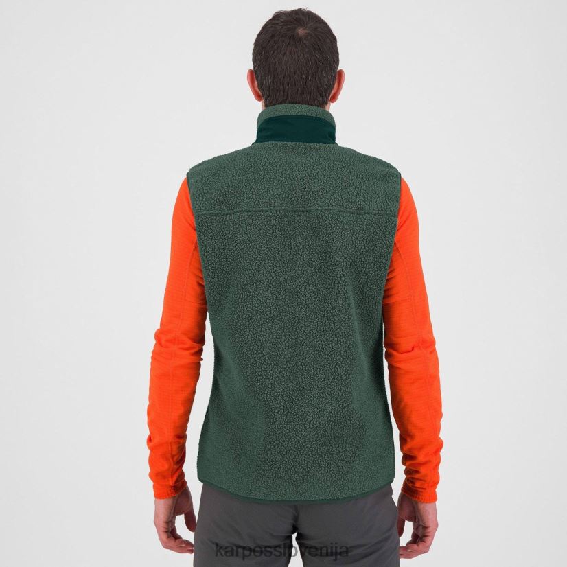 flis| džungla zelena/gozd P4ZDFZ152 Karpos Brezrokavnik iz flisa 80-ih moški