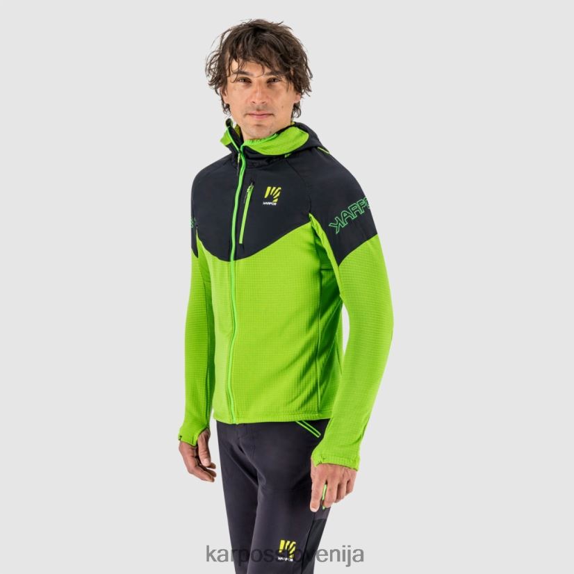 flis| jabolčno zelena črna P4ZDFZ166 Karpos k-performance flis moški