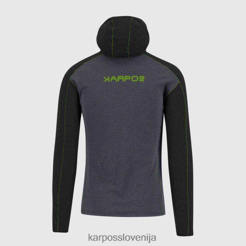 flis| ombre modra/črna P4ZDFZ228 Karpos pulover s kapuco ambrizzola s polno zadrgo moški