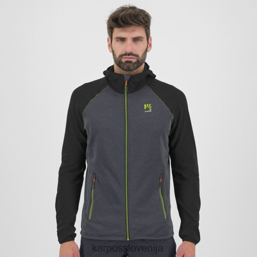 flis| ombre modra/črna P4ZDFZ228 Karpos pulover s kapuco ambrizzola s polno zadrgo moški