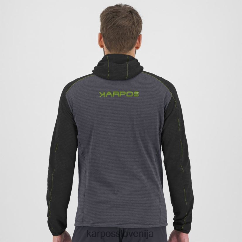 flis| ombre modra/črna P4ZDFZ228 Karpos pulover s kapuco ambrizzola s polno zadrgo moški