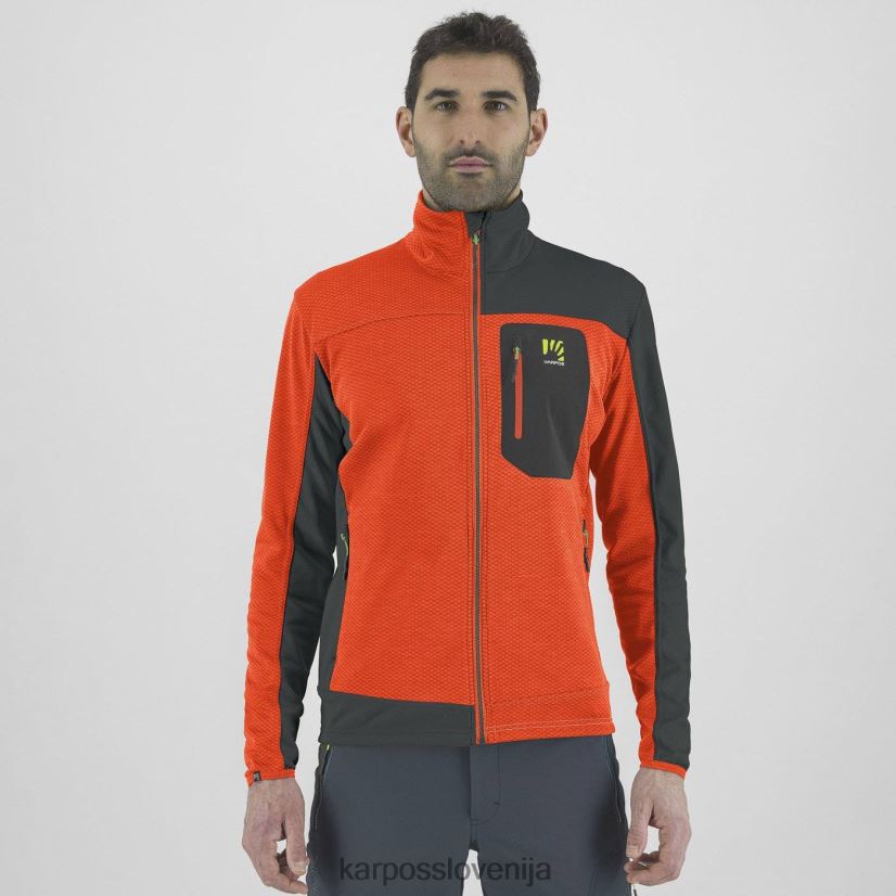 flis| pikantni oranžni/črni pesek P4ZDFZ187 Karpos cherz flis moški