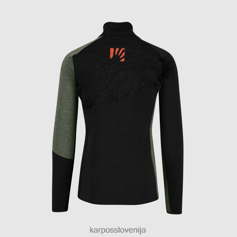 flis| črna/črni pesek/timijan P4ZDFZ265 Karpos federa flis s polzadrgo moški