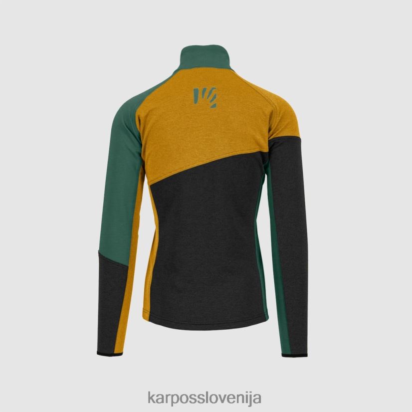 flis| črni/zlati kosmiči/dimni bor P4ZDFZ264 Karpos federa flis s polzadrgo moški