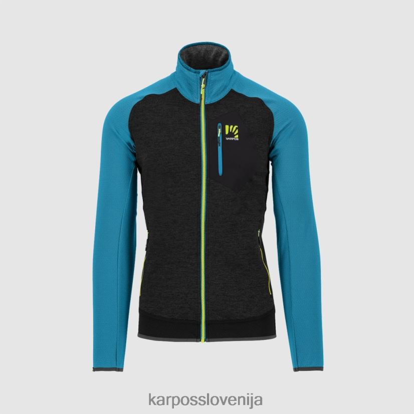 flis| črno/modri dragulj P4ZDFZ214 Karpos odle flis moški