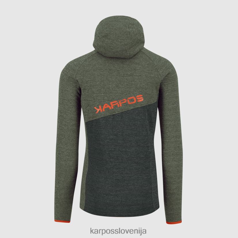 flis| timijan/črni pesek P4ZDFZ233 Karpos camoscio pulover s kapuco moški