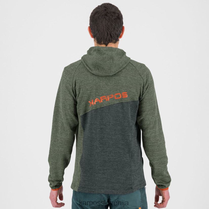 flis| timijan/črni pesek P4ZDFZ233 Karpos camoscio pulover s kapuco moški