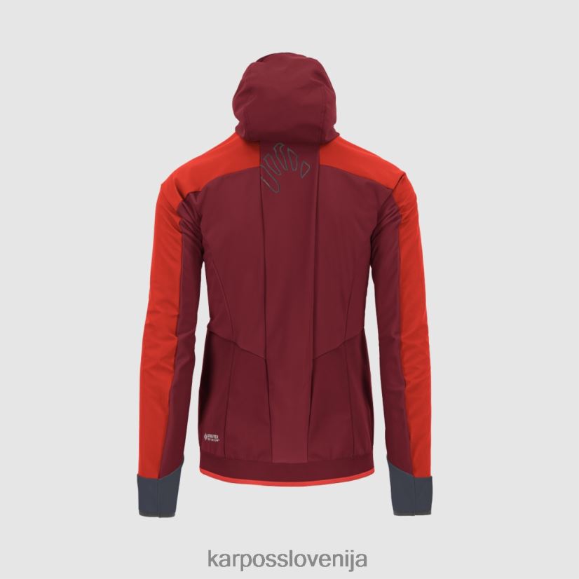 jakna| kolesarska rdeča/grenadina P4ZDFZ49 Karpos piz palu' evo jakna moški
