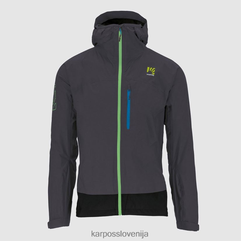 jakna| temno siva/črna P4ZDFZ100 Karpos veliko dežne jakne moški