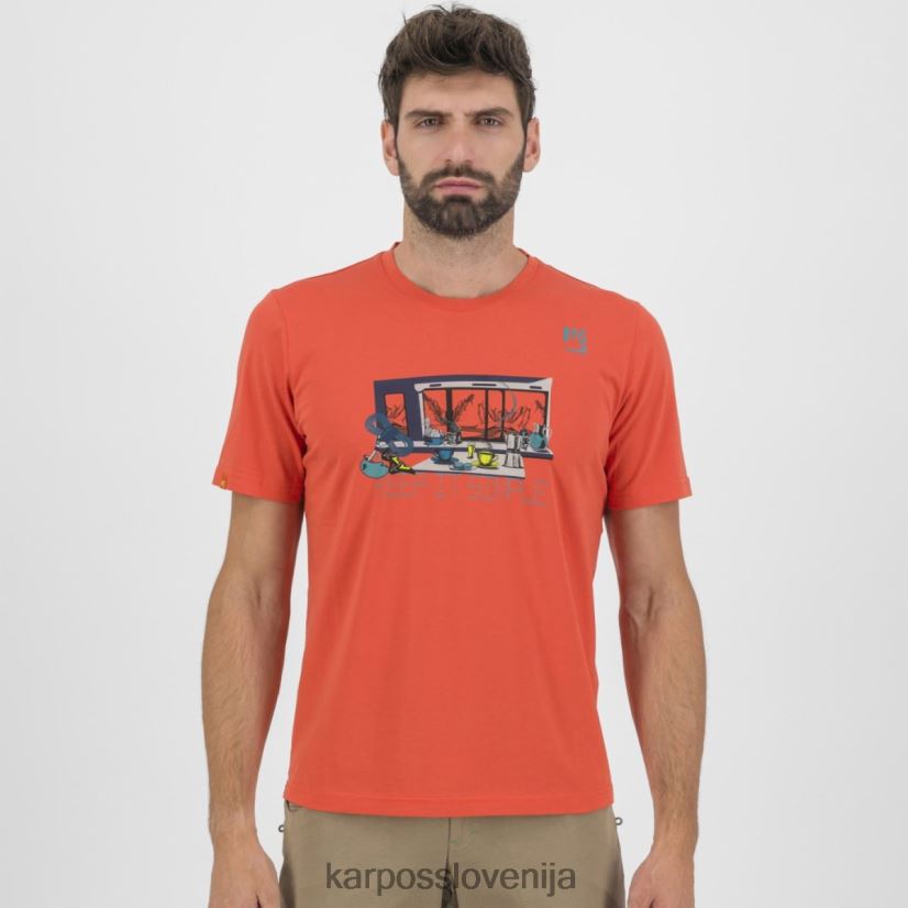 majica| paprika P4ZDFZ412 Karpos majica z anemono moški