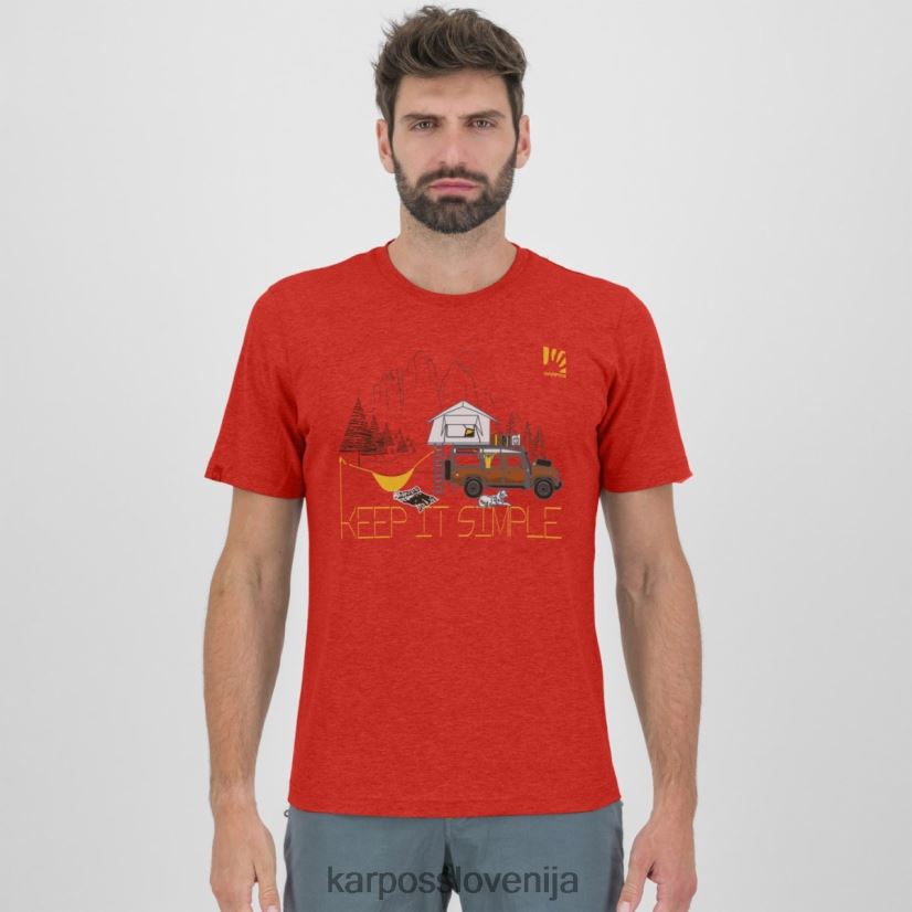 majica| paprika P4ZDFZ424 Karpos genzianella majica s kratkimi rokavi moški