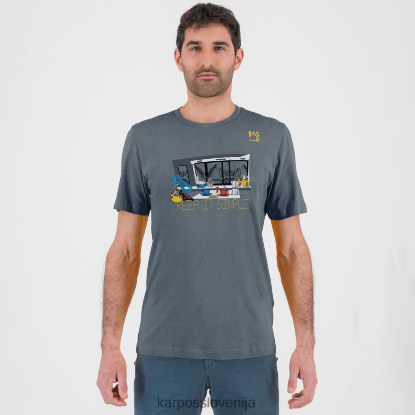 majica| polnoč P4ZDFZ414 Karpos majica z anemono moški