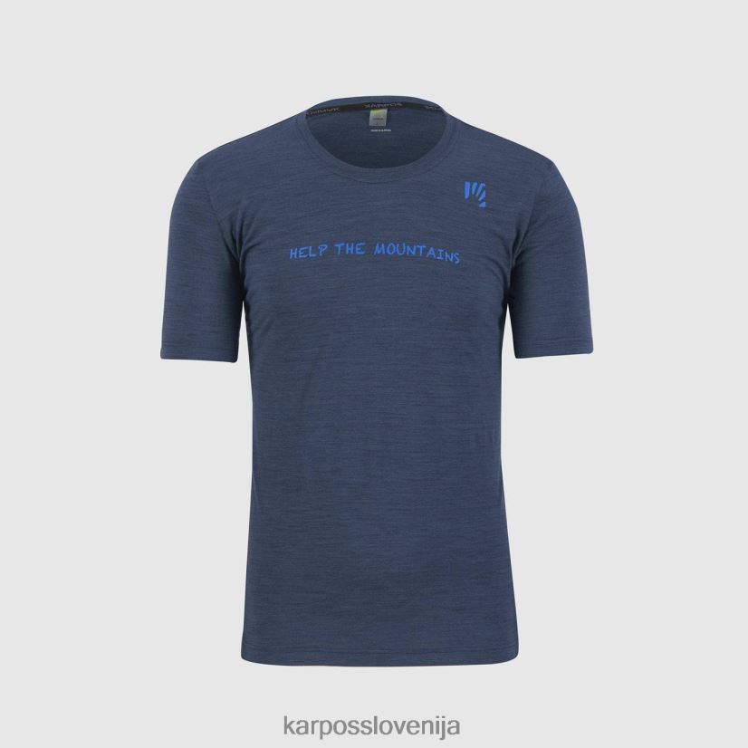 majica| polnočna/diva modra P4ZDFZ331 Karpos vanoi merino majica moški