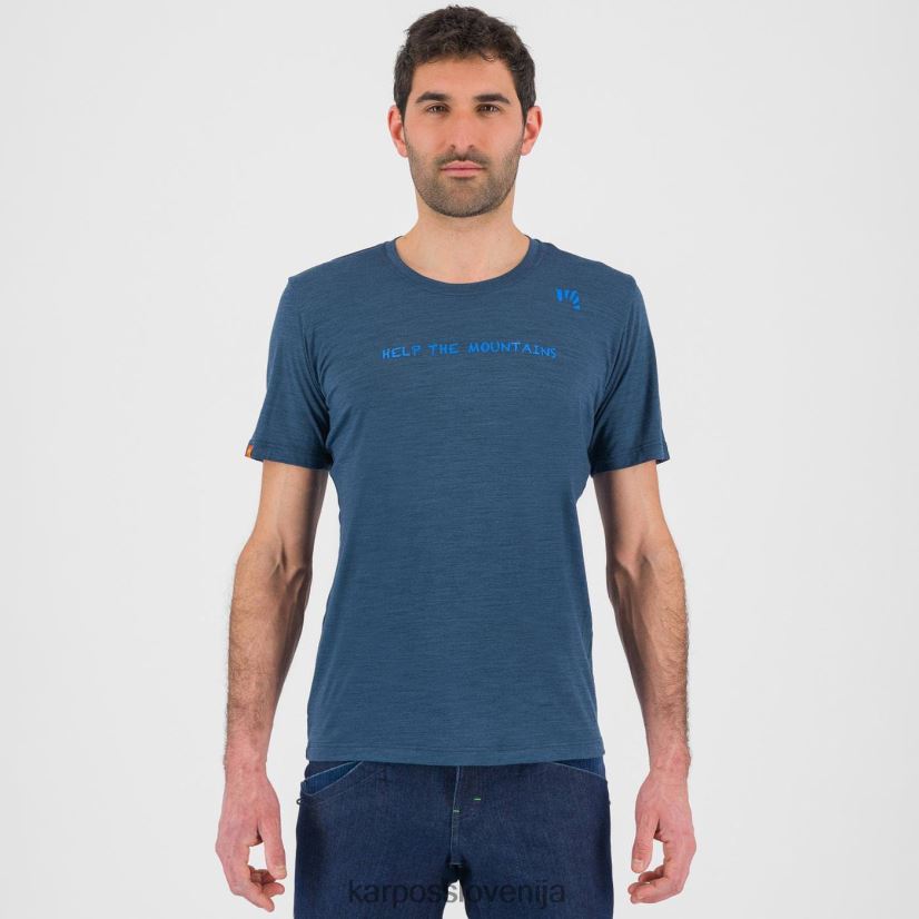 majica| polnočna/diva modra P4ZDFZ331 Karpos vanoi merino majica moški