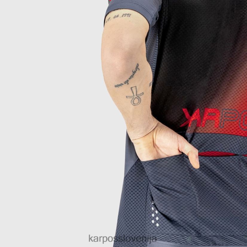 majica| potisk 1 ombre modro zelena fluo b P4ZDFZ306 Karpos skakalni dres moški