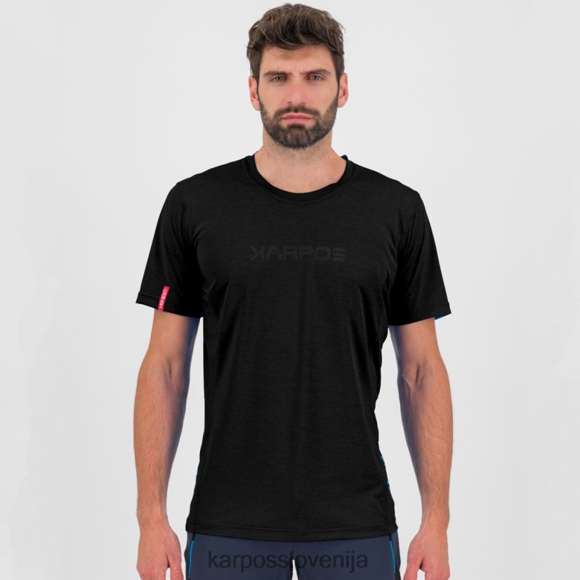 majica| Črna P4ZDFZ347 Karpos k-performance majica s kratkimi rokavi moški