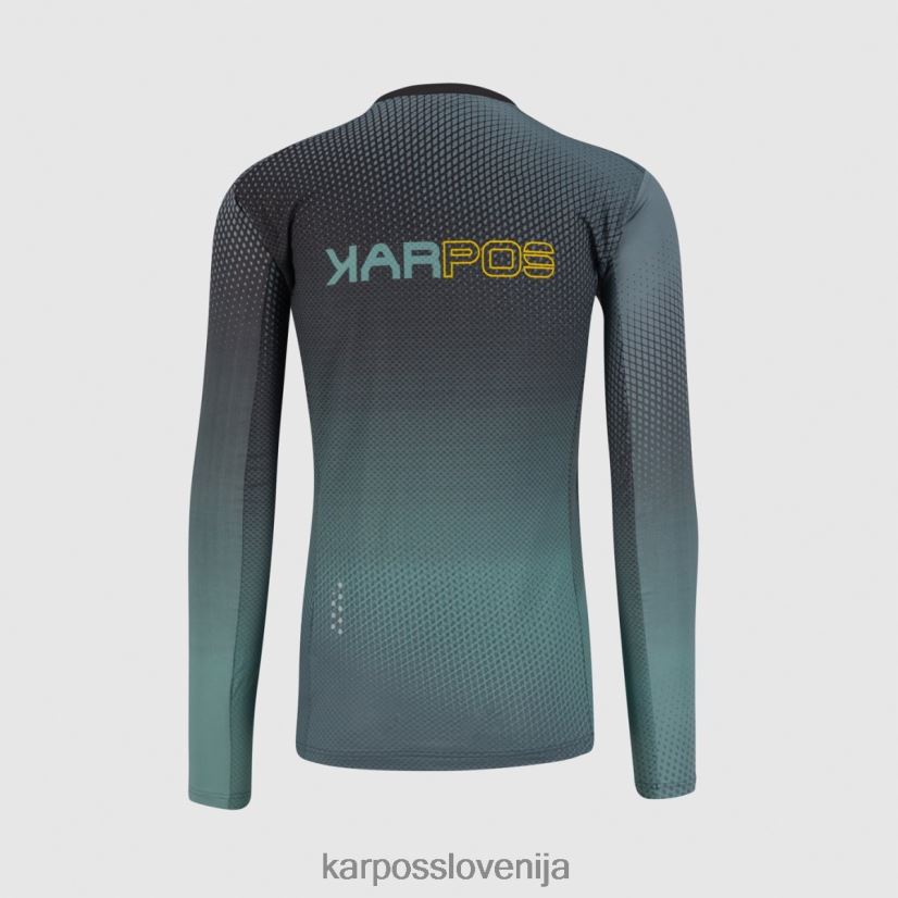 majica| črna/severnoatlantska/limonina cur P4ZDFZ321 Karpos val di dentro dres ls moški