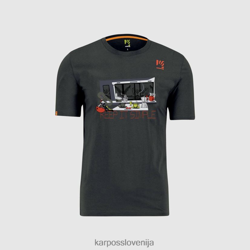 majica| črni pesek P4ZDFZ415 Karpos majica z anemono moški