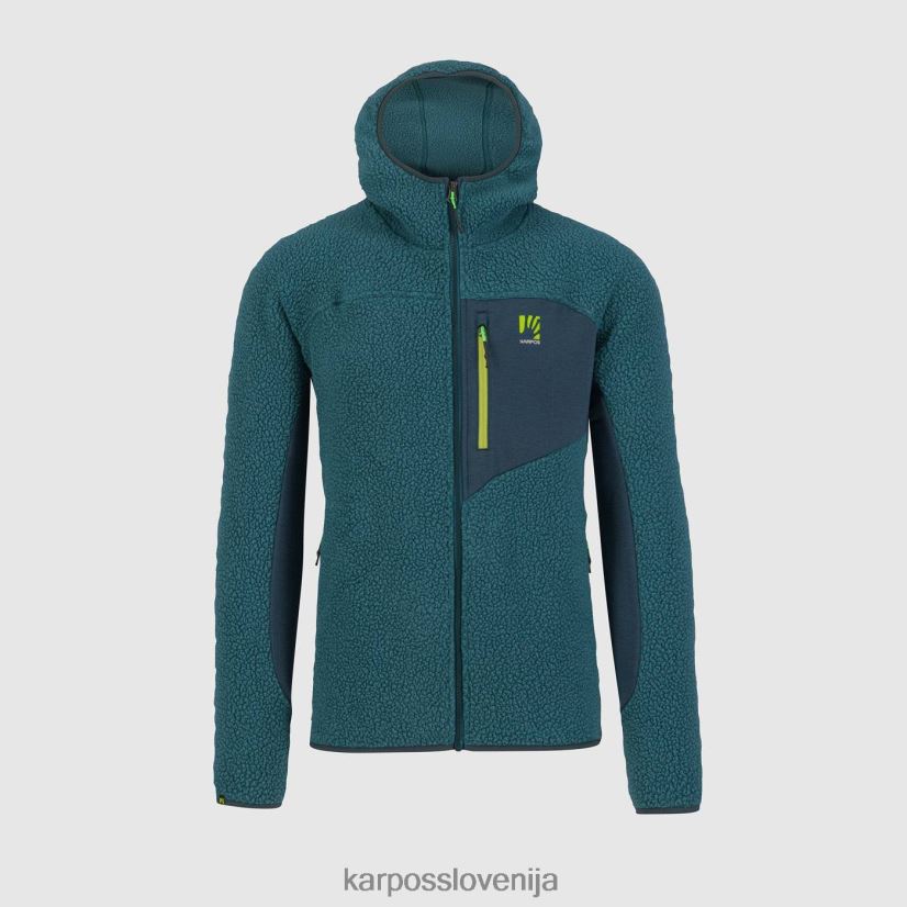 pulover s kapuco| balzam/gozd P4ZDFZ169 Karpos Pulover s kapuco iz flisa iz 80-ih moški