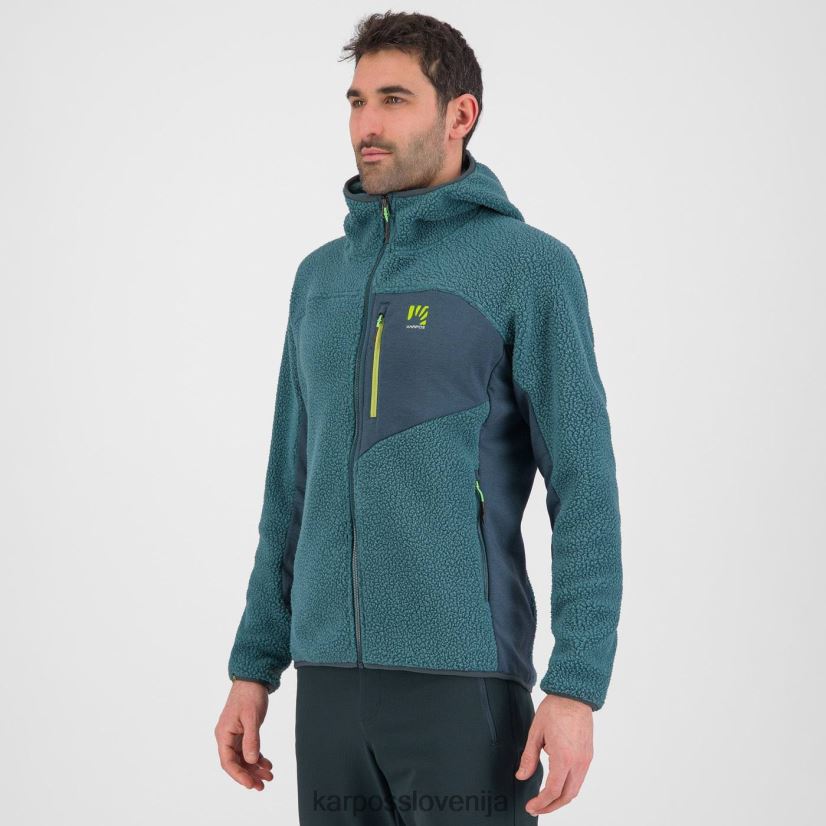 pulover s kapuco| balzam/gozd P4ZDFZ169 Karpos Pulover s kapuco iz flisa iz 80-ih moški
