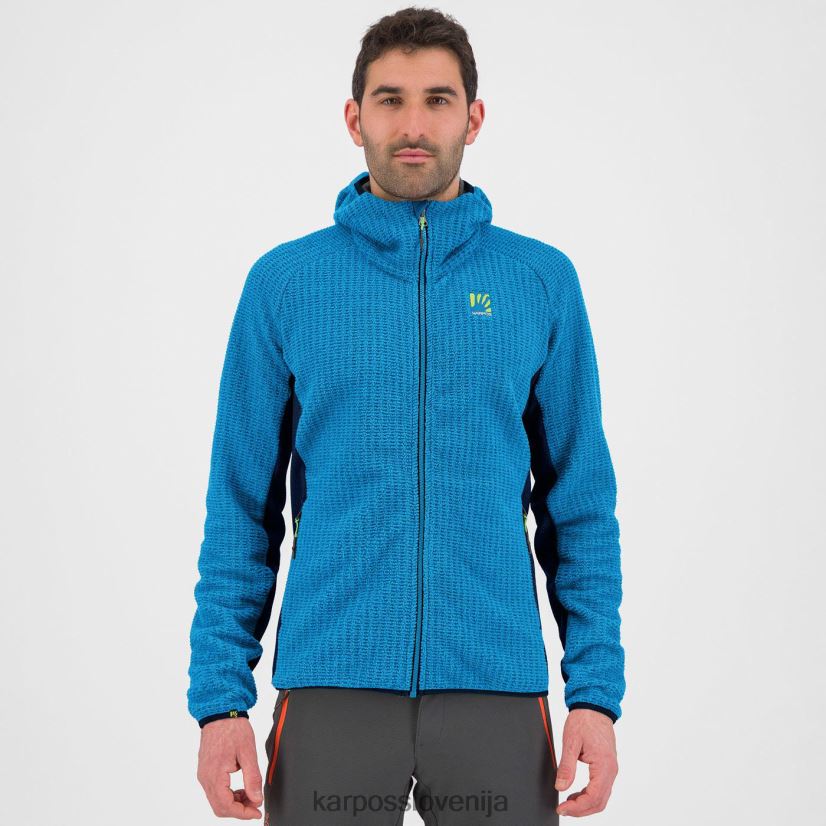 pulover s kapuco| diva modra/polnoč P4ZDFZ230 Karpos rocchetta pulover s kapuco iz flisa moški