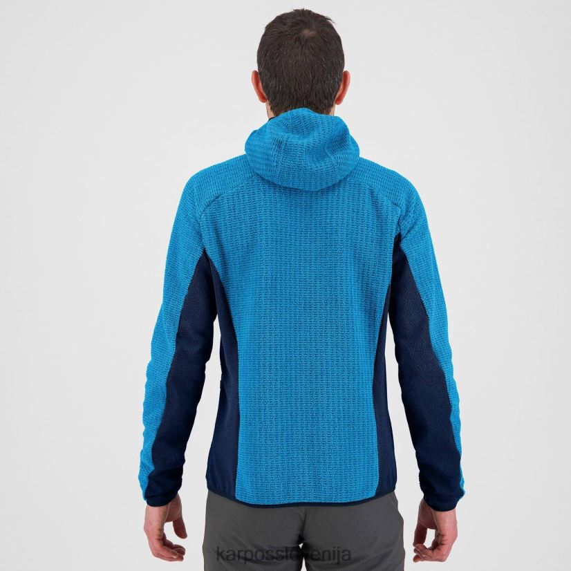 pulover s kapuco| diva modra/polnoč P4ZDFZ230 Karpos rocchetta pulover s kapuco iz flisa moški