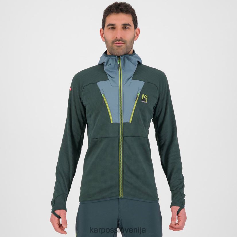 pulover s kapuco| gozd/severni atlantik P4ZDFZ167 Karpos najvišji pulover s kapuco iz flisa moški