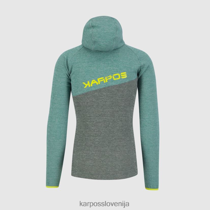 pulover s kapuco| gozd/severni atlantik P4ZDFZ177 Karpos camoscio pulover s kapuco s polno zadrgo moški