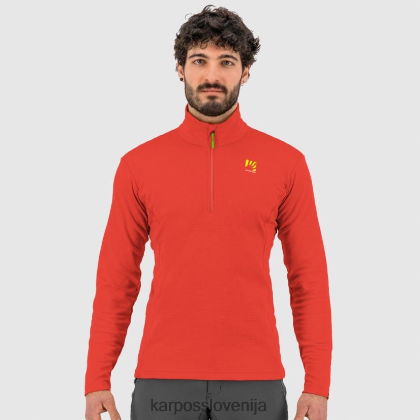 pulover s kapuco| grenadin P4ZDFZ284 Karpos pizzocco polovična zadrga moški