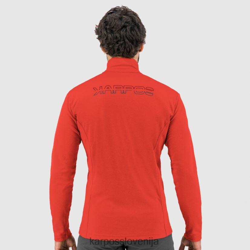 pulover s kapuco| grenadin P4ZDFZ284 Karpos pizzocco polovična zadrga moški