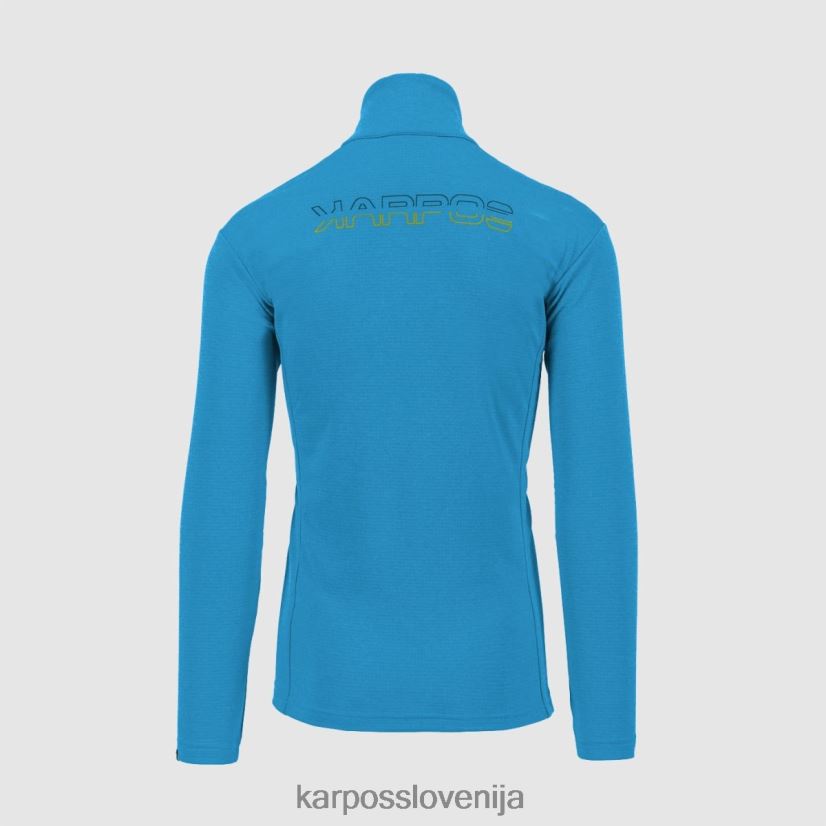 pulover s kapuco| modri dragulj P4ZDFZ285 Karpos pizzocco polovična zadrga moški