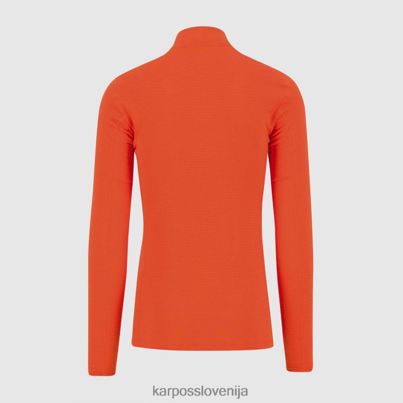 pulover s kapuco| pikantna pomaranča P4ZDFZ280 Karpos croda lahka polovična zadrga moški