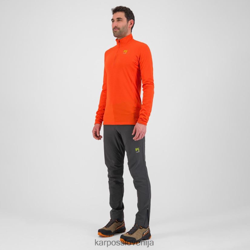 pulover s kapuco| pikantna pomaranča P4ZDFZ280 Karpos croda lahka polovična zadrga moški