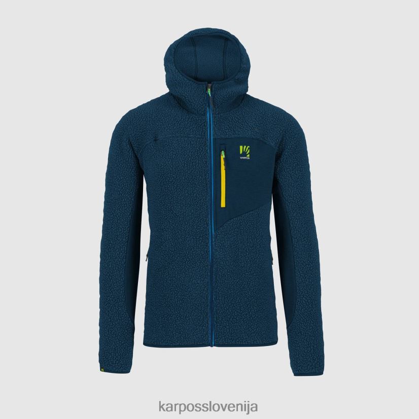 pulover s kapuco| polnoč P4ZDFZ171 Karpos Pulover s kapuco iz flisa iz 80-ih moški