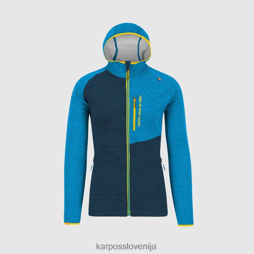 pulover s kapuco| polnočna/diva modra P4ZDFZ179 Karpos camoscio pulover s kapuco s polno zadrgo moški