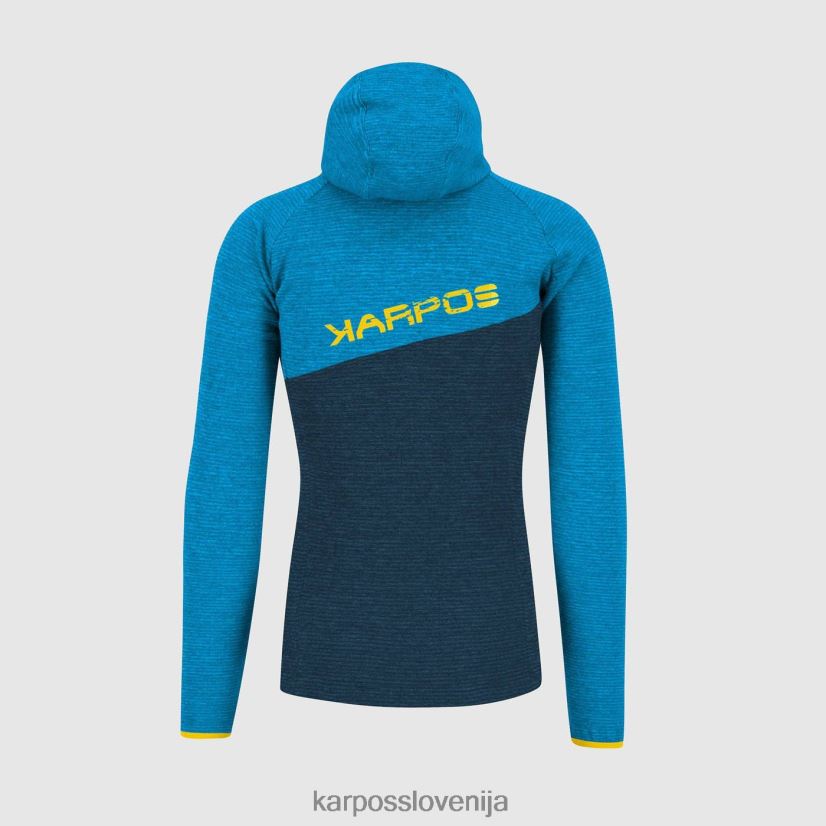 pulover s kapuco| polnočna/diva modra P4ZDFZ179 Karpos camoscio pulover s kapuco s polno zadrgo moški