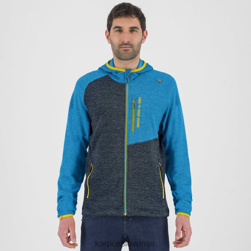 pulover s kapuco| polnočna/diva modra P4ZDFZ179 Karpos camoscio pulover s kapuco s polno zadrgo moški