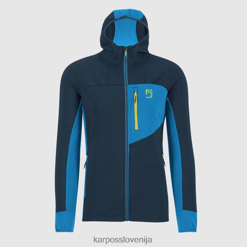pulover s kapuco| polnočna/diva modra P4ZDFZ207 Karpos mezzodi pulover s kapuco iz flisa moški