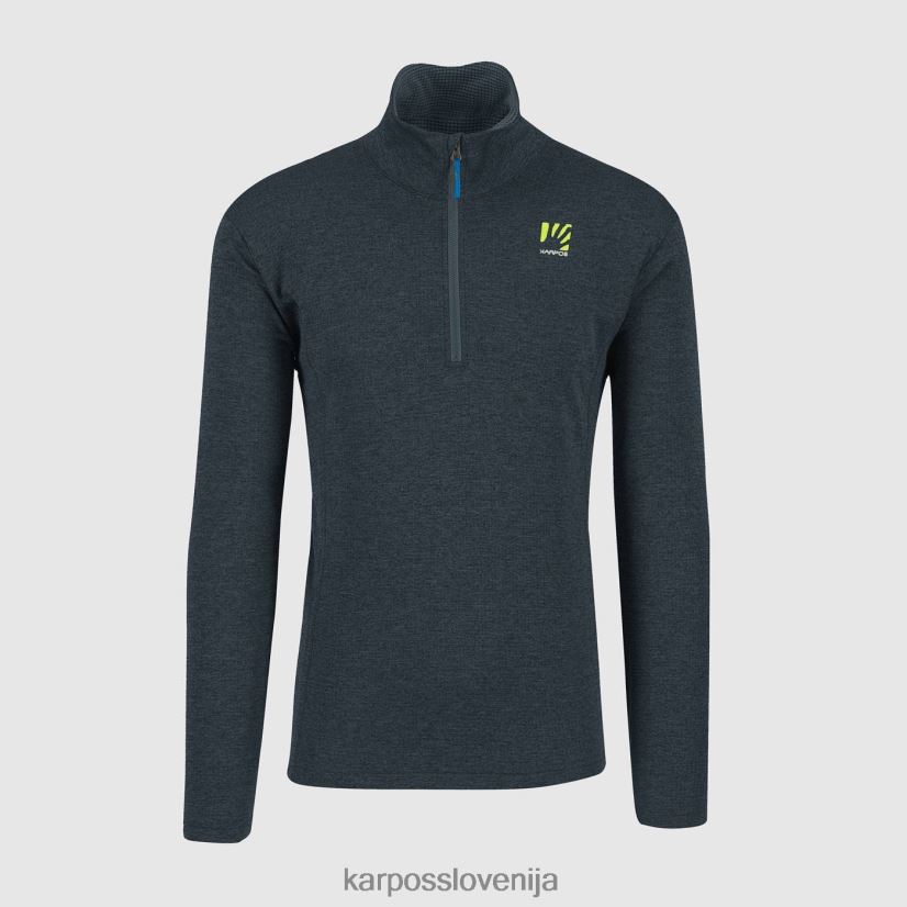 pulover s kapuco| temni skrilavec P4ZDFZ293 Karpos pizzocco polovična zadrga moški