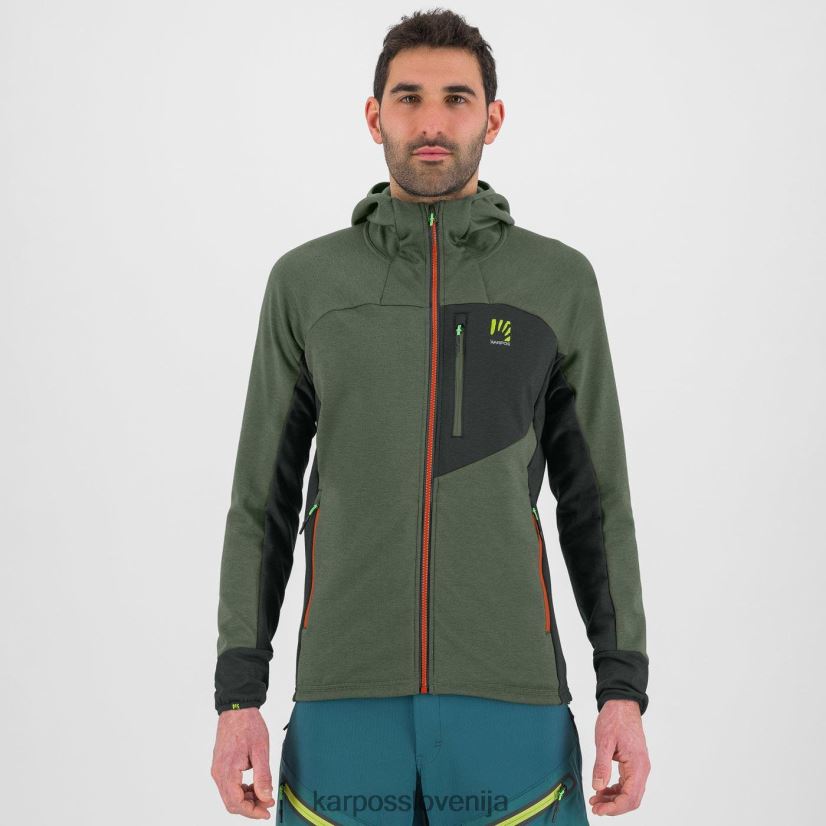 pulover s kapuco| timijan/črni pesek P4ZDFZ206 Karpos mezzodi pulover s kapuco iz flisa moški