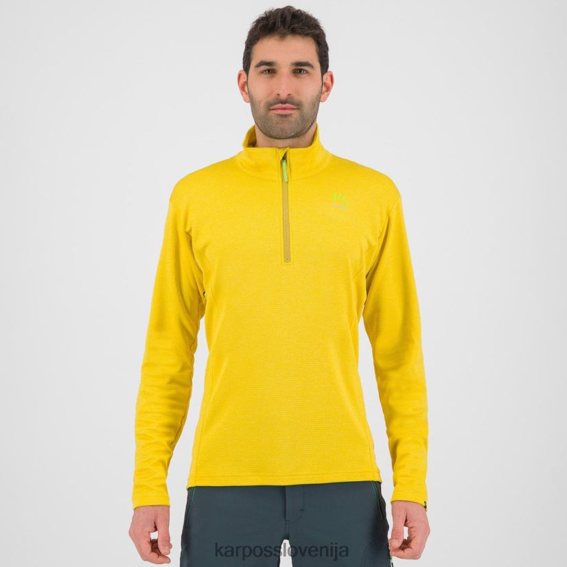 pulover s kapuco| žveplo P4ZDFZ294 Karpos pizzocco polovična zadrga moški