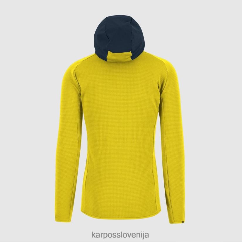 pulover s kapuco| žveplo/polnočnica P4ZDFZ168 Karpos najvišji pulover s kapuco iz flisa moški