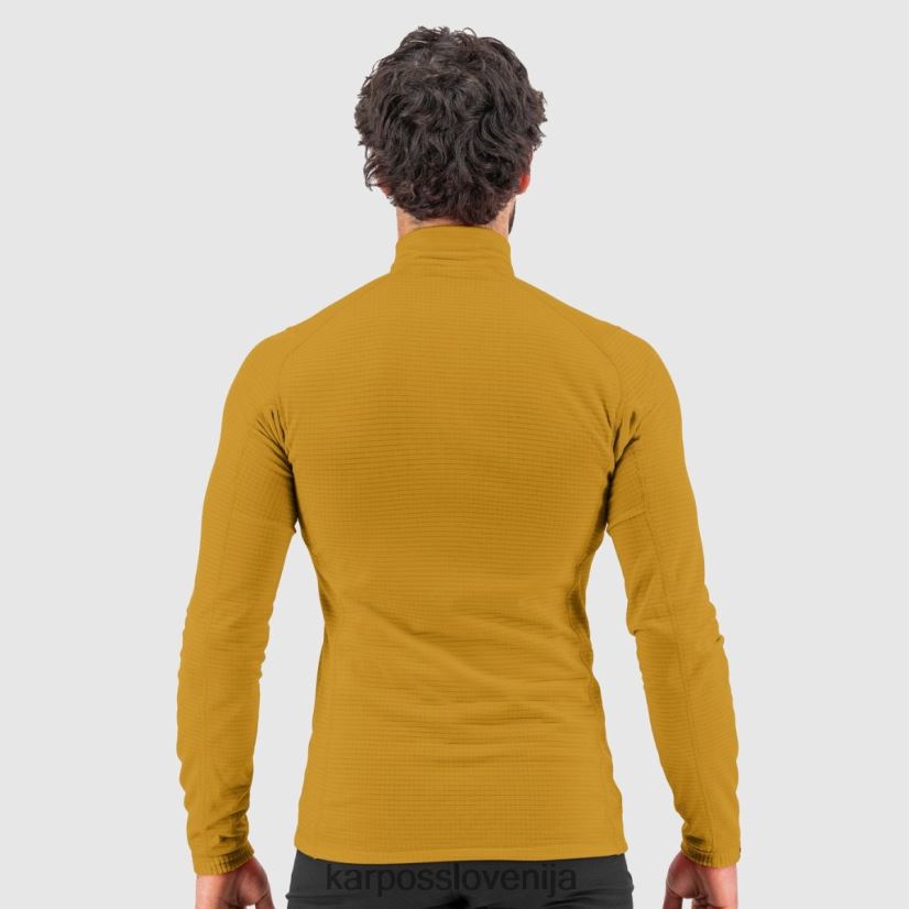 pulover s kapuco| zlati kosmiči P4ZDFZ278 Karpos croda lahka polovična zadrga moški