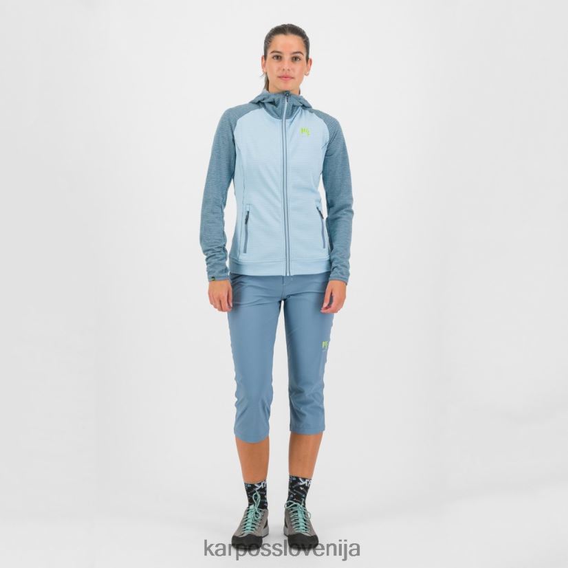 flis| akvamarin/izvirno jezero P4ZDFZ1167 Karpos pulover s kapuco ambrizzola s polno zadrgo ženske