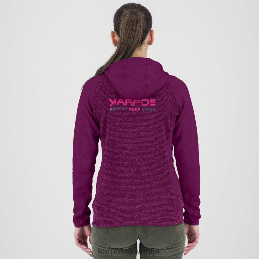 flis| boysenberry P4ZDFZ1121 Karpos camoscio s kapuco s polno zadrgo ženske