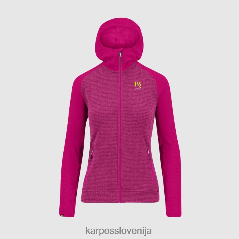 flis| češnjev jubilej/innuendo P4ZDFZ1166 Karpos pulover s kapuco ambrizzola s polno zadrgo ženske