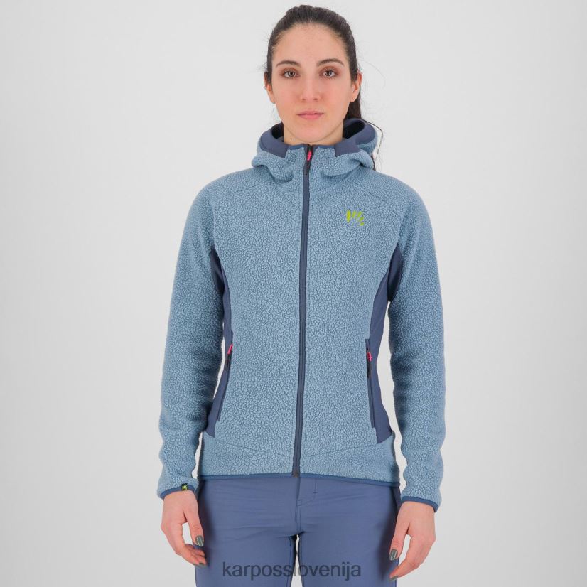 flis| gorski izvir/beringovo morje P4ZDFZ1117 Karpos Pulover s kapuco iz flisa iz 80-ih ženske