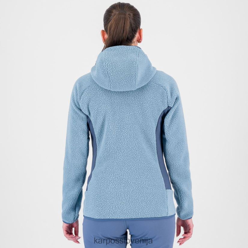 flis| gorski izvir/beringovo morje P4ZDFZ1117 Karpos Pulover s kapuco iz flisa iz 80-ih ženske