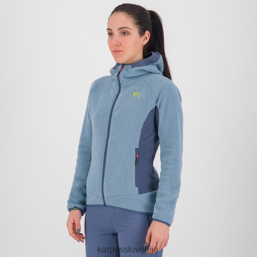flis| gorski izvir/beringovo morje P4ZDFZ1117 Karpos Pulover s kapuco iz flisa iz 80-ih ženske